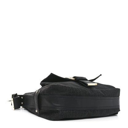 Fendi Zucchino Vitello Shoulder Bag Black