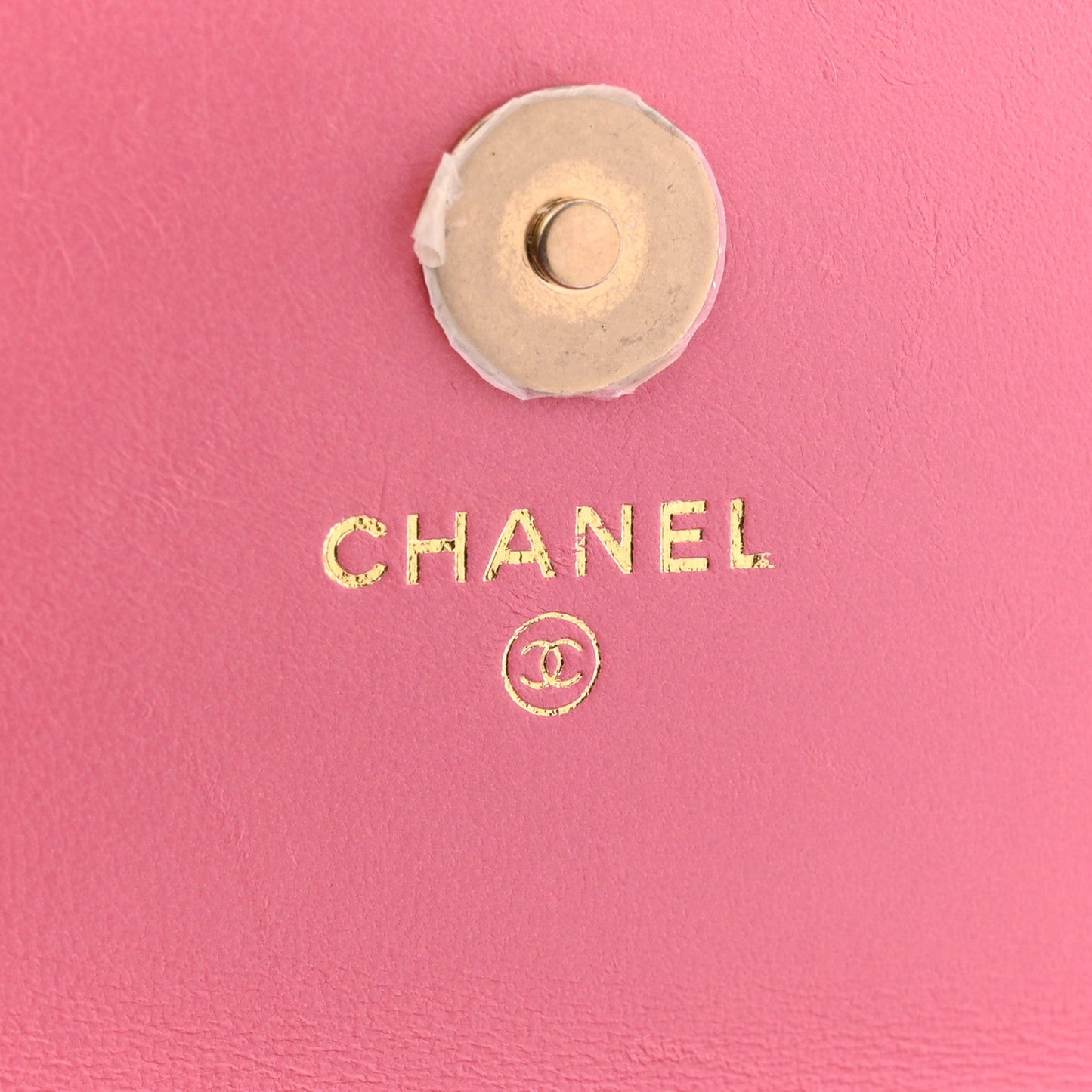 Chanel Lambskin Quilted Pillow Crush Flap Phone Holder With Chain Pink