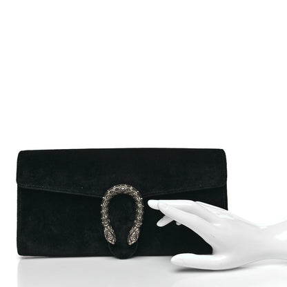 Gucci Velvet Dionysus Clutch Black