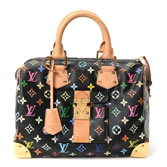 Louis Vuitton Monogram Multicolor Speedy 30 Black