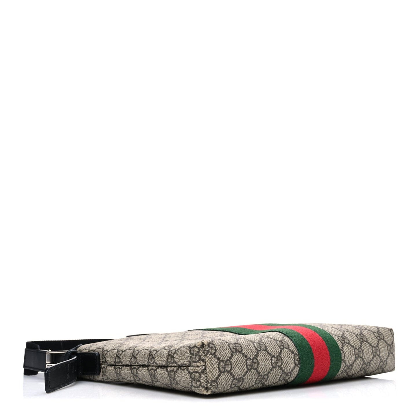 Gucci GG Supreme Monogram Web Messenger Bag Black
