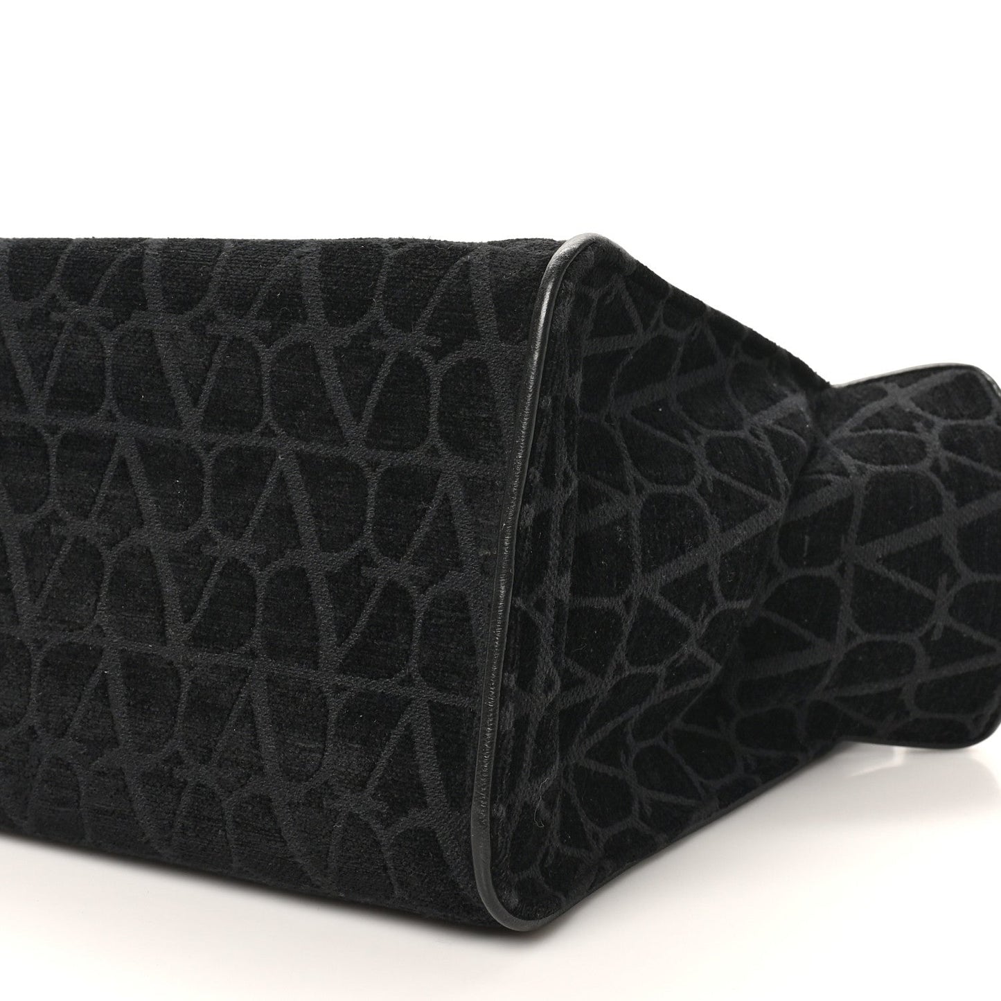 Valentino Garavani Toile Iconographe Goatskin Le Troisieme Shopping Bag Black
