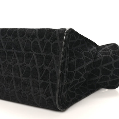 Valentino Garavani Toile Iconographe Goatskin Le Troisieme Shopping Bag Black
