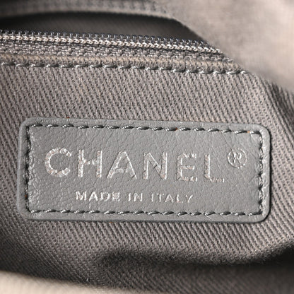 Chanel Iridescent Calfskin Quilted Relax CC Bowler Bag Black