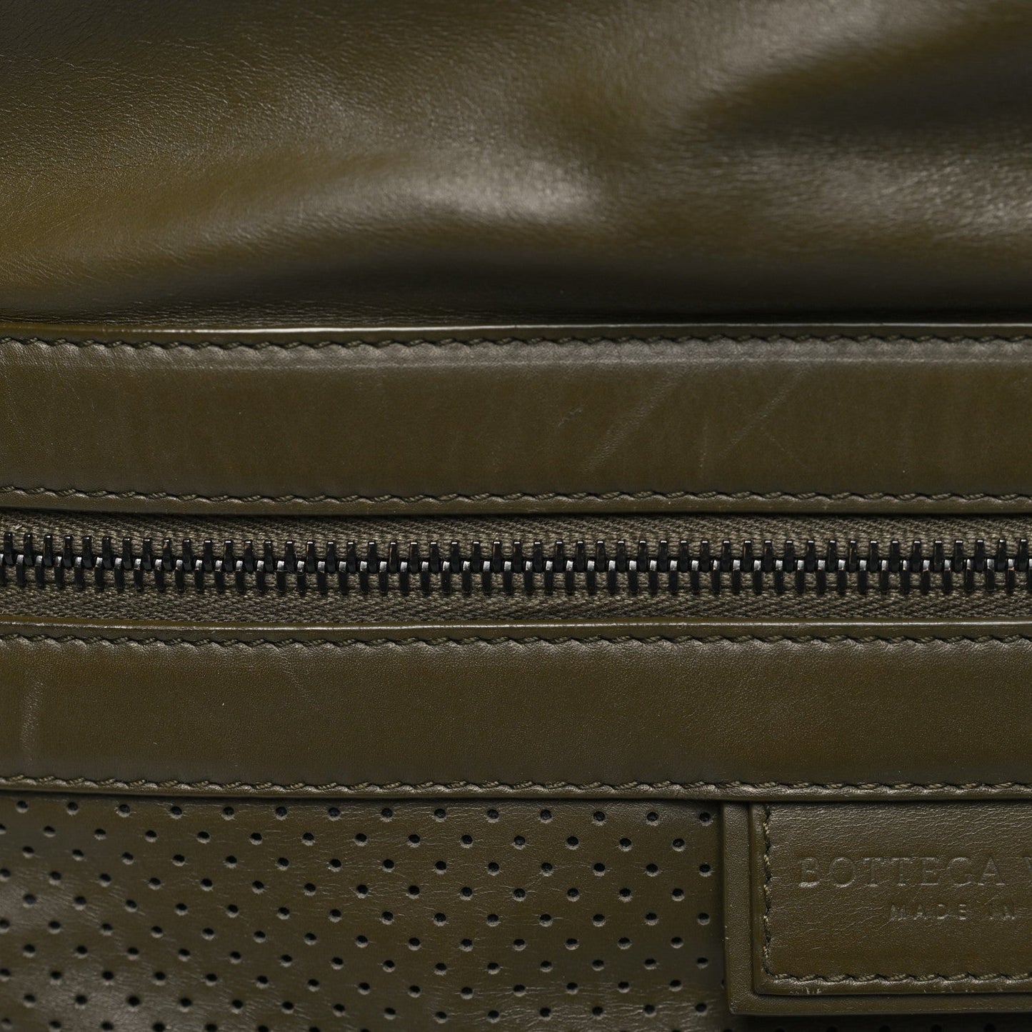 Bottega Veneta Nappa Perforated Leggero Drawstring Backpack Mustard