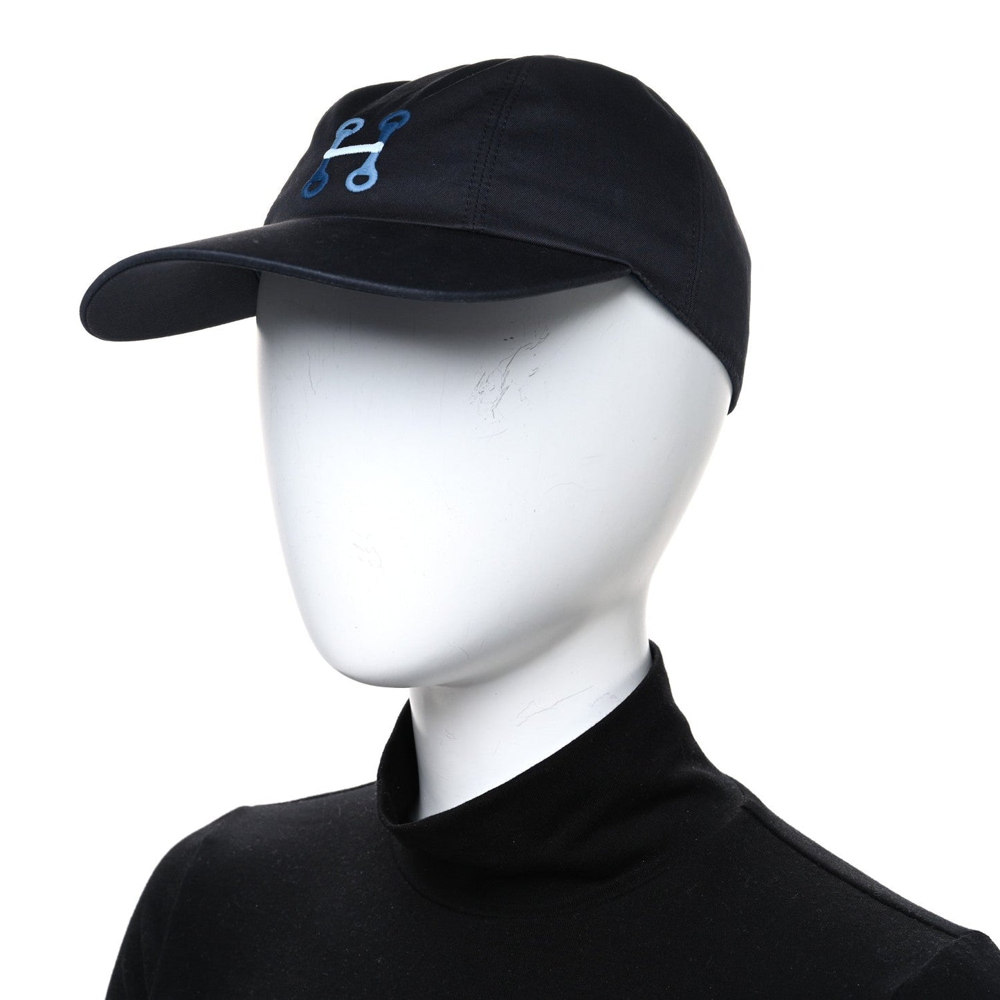 Hermes Cotton Canvas Miles H Mors Cap 58 Marine