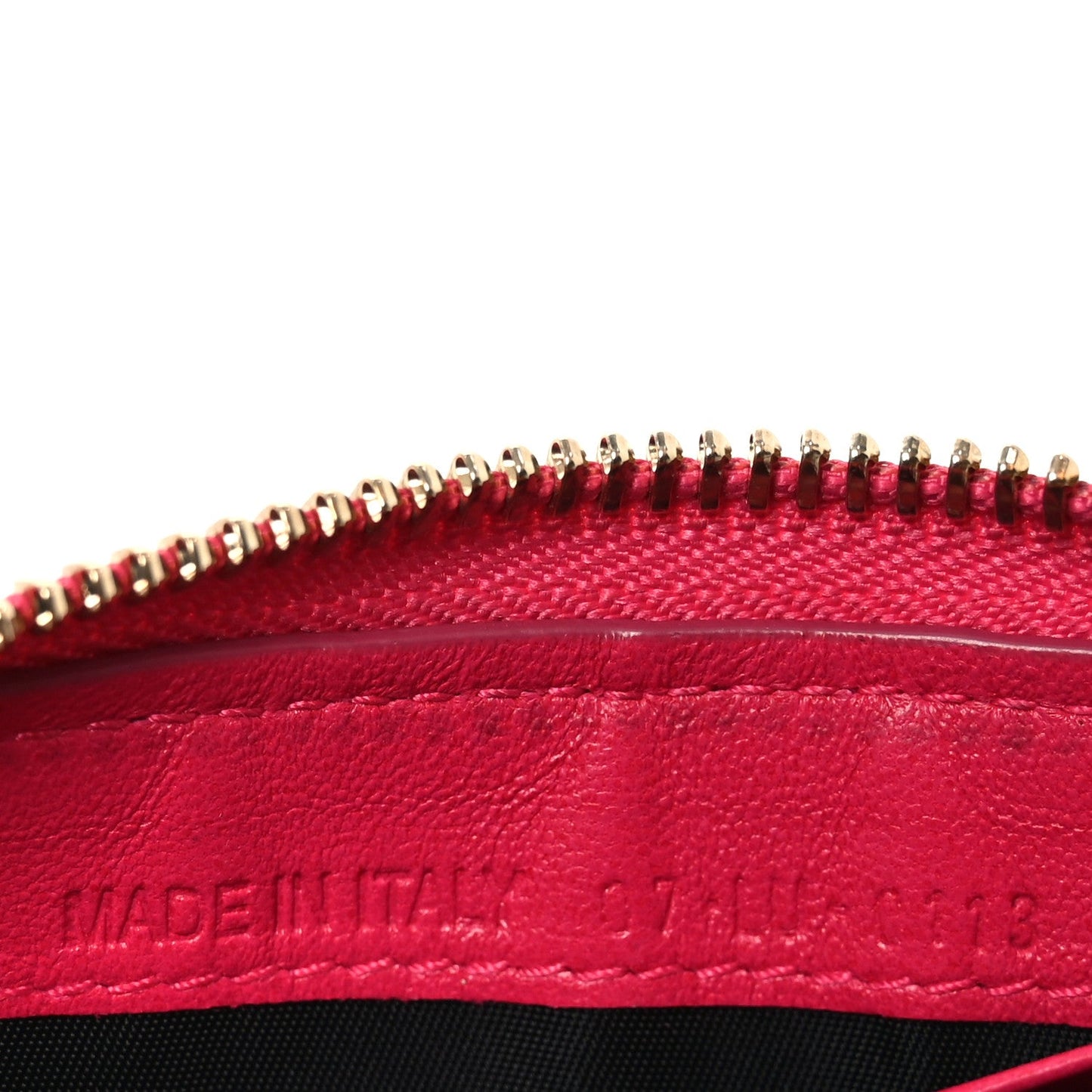 Christian Dior Lambskin Cannage Mini Lady Dior Zip Portemonnaie Fuchsia