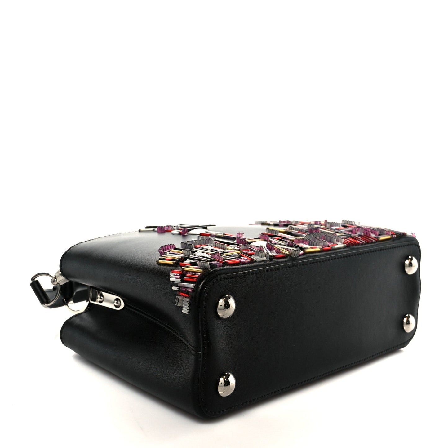 Louis Vuitton Calfskin Karung Beaded Shanghai Skyline Capucines BB Black