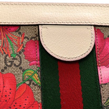 Gucci GG Supreme Monogram Flora Web Small Ophidia Chain Shoulder Bag White