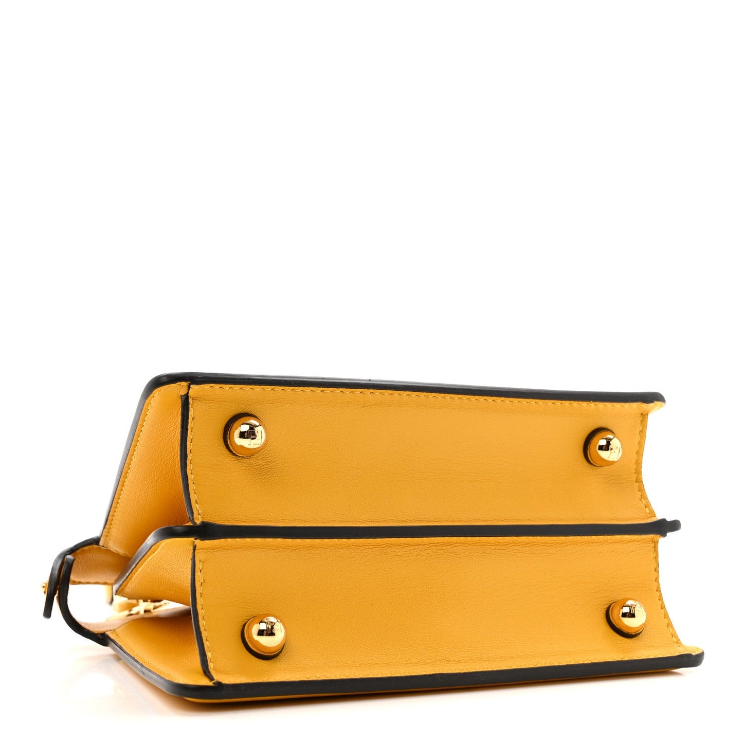 Fendi Shiny Nappa Petite Peekaboo I SEE U Satchel Mimosa