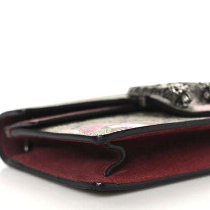 Gucci GG Supreme Monogram Blooms Super Mini Dionysus Shoulder Bag Beige Multicolor Dry Rose