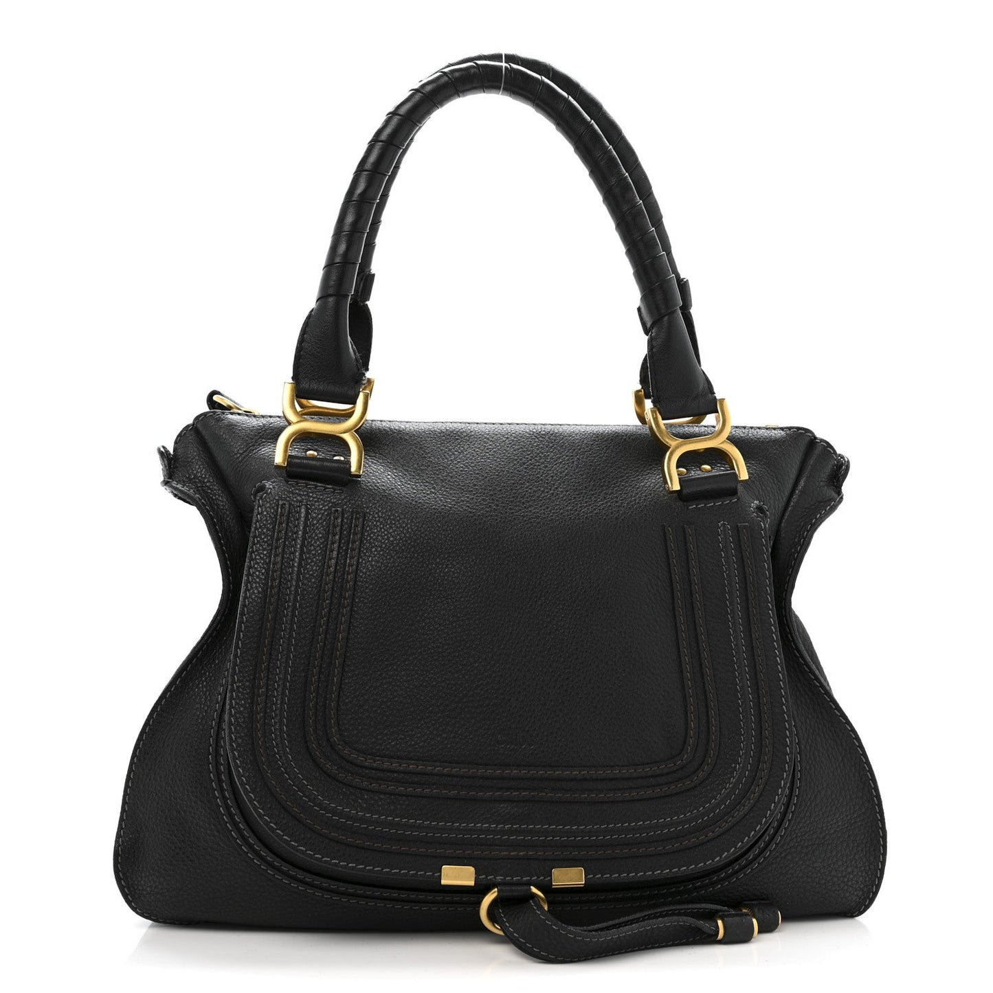 Chloe Calfskin Medium Marcie Satchel Black