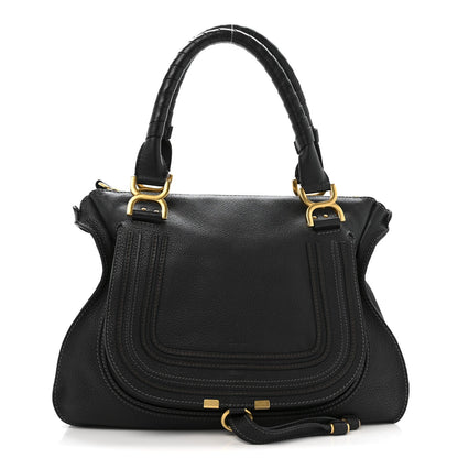 Chloe Calfskin Medium Marcie Satchel Black