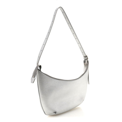Balenciaga Metallic Calfskin Mary Kate Shoulder Bag Silver