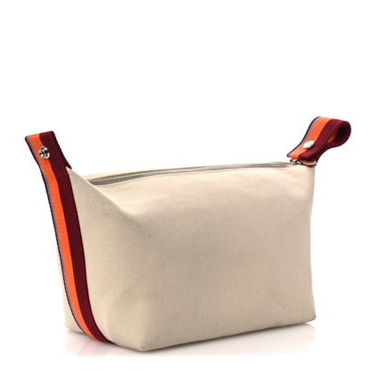 Hermes Cotton Canvas H Pavillon Large Bride-A-Brac Pouch Naturel