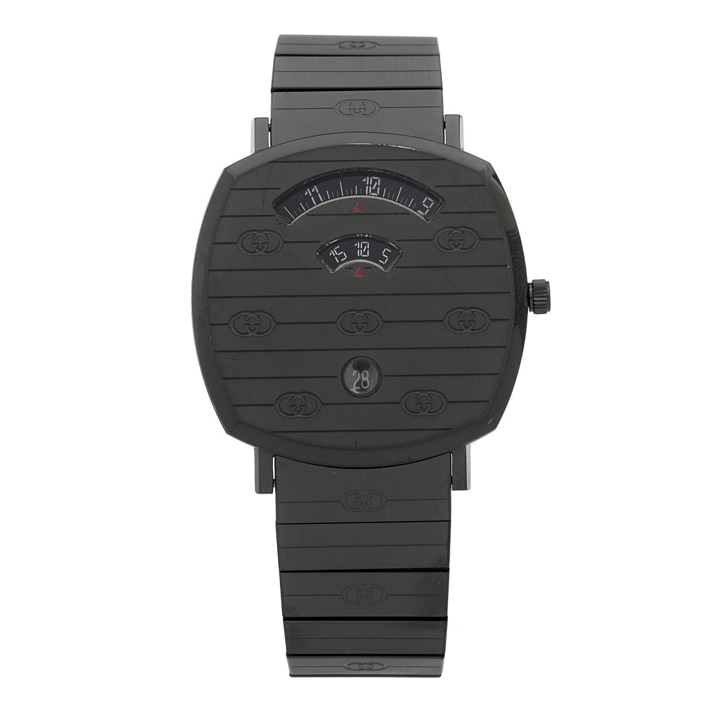 Gucci PVD Stainless Steel 38mm Grip Quartz Watch Black