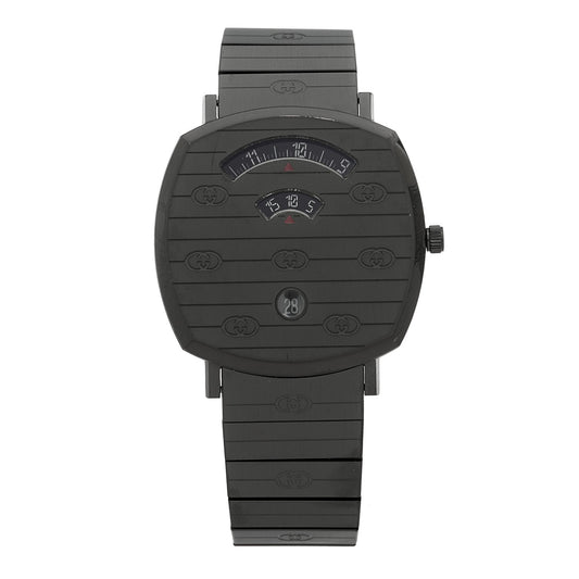 Gucci PVD Stainless Steel 38mm Grip Quartz Watch Black