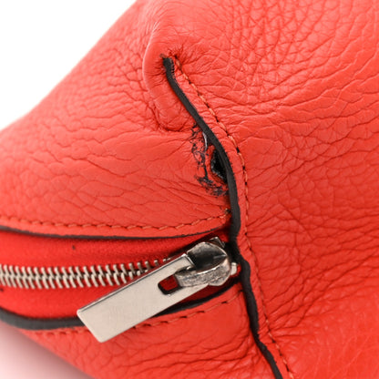 Celine Soft Grained Calfskin Cosmetic Pouch Bag Red
