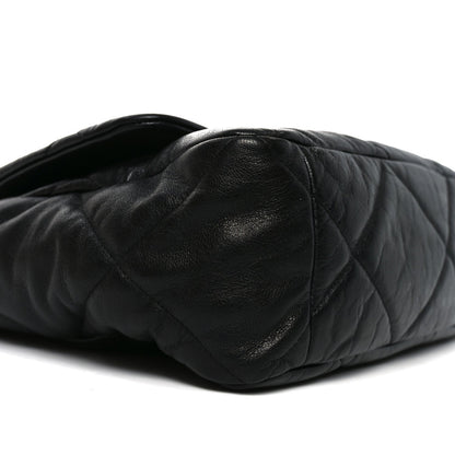 Chanel Goatskin Quilted Maxi Chanel 19 Flap Black