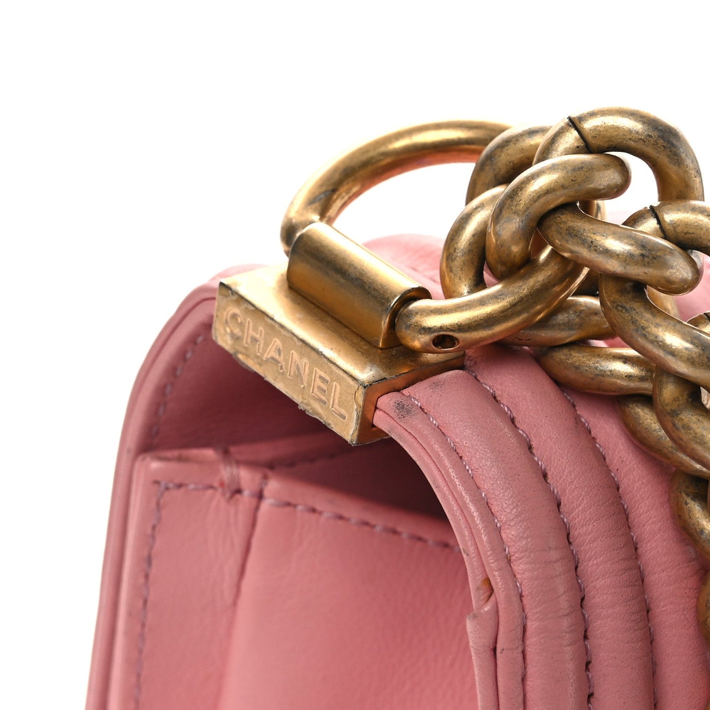 Chanel Lambskin Quilted Medium Boy Flap Light Pink