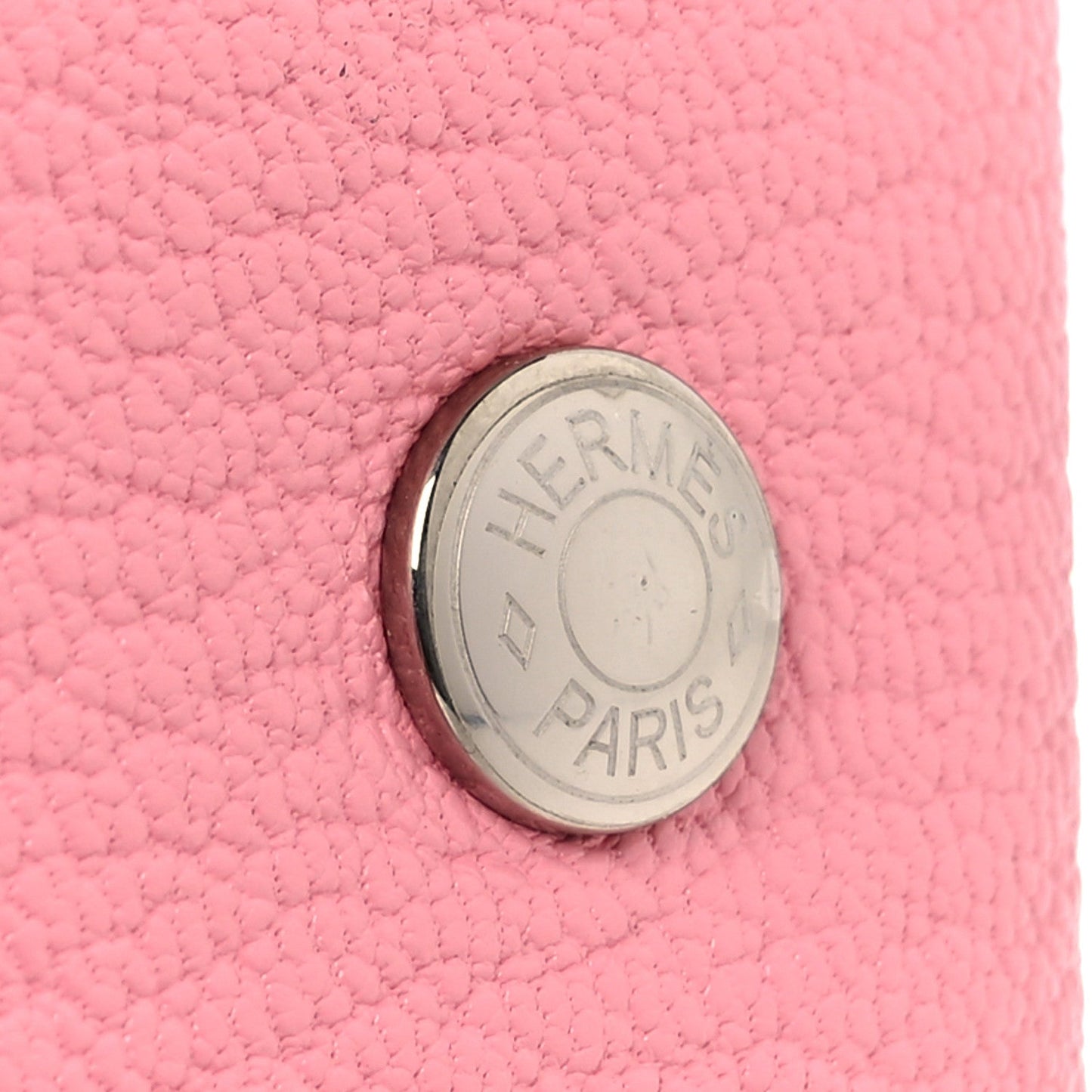 Hermes Chevre Mysore Paddock Change Purse Rose Confetti Brique