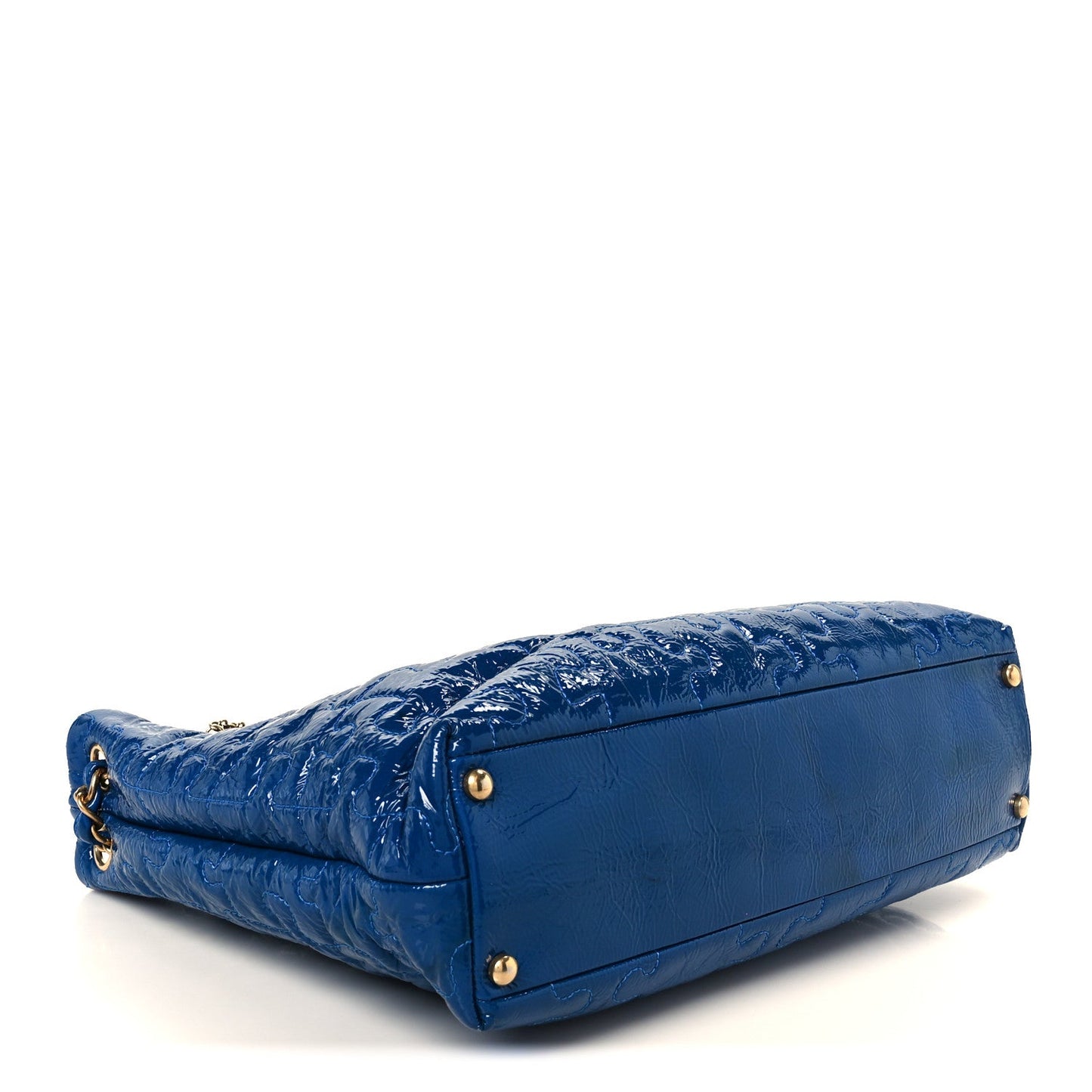 Chanel Patent Puzzle Tote Electric Blue