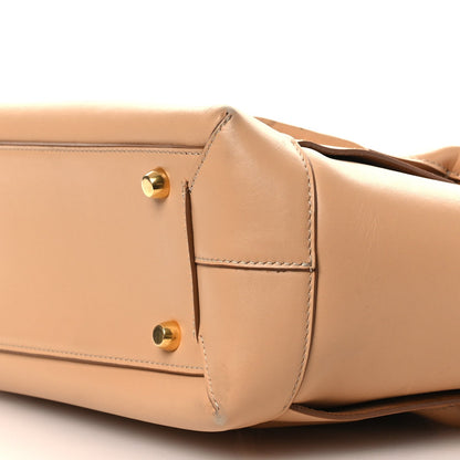 Bottega Veneta Grained Calfskin Maxi Intrecciato Medium Arco Nude