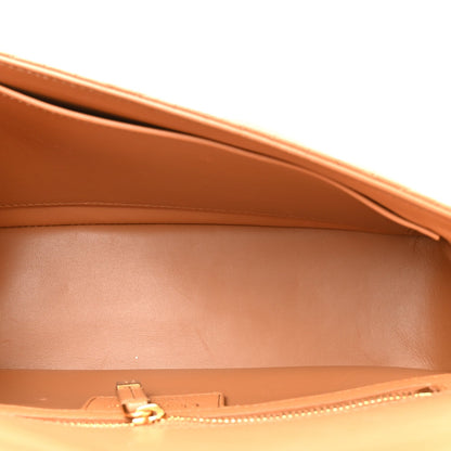 Christian Dior Calfskin Cannage Medium Caro Bag Tan