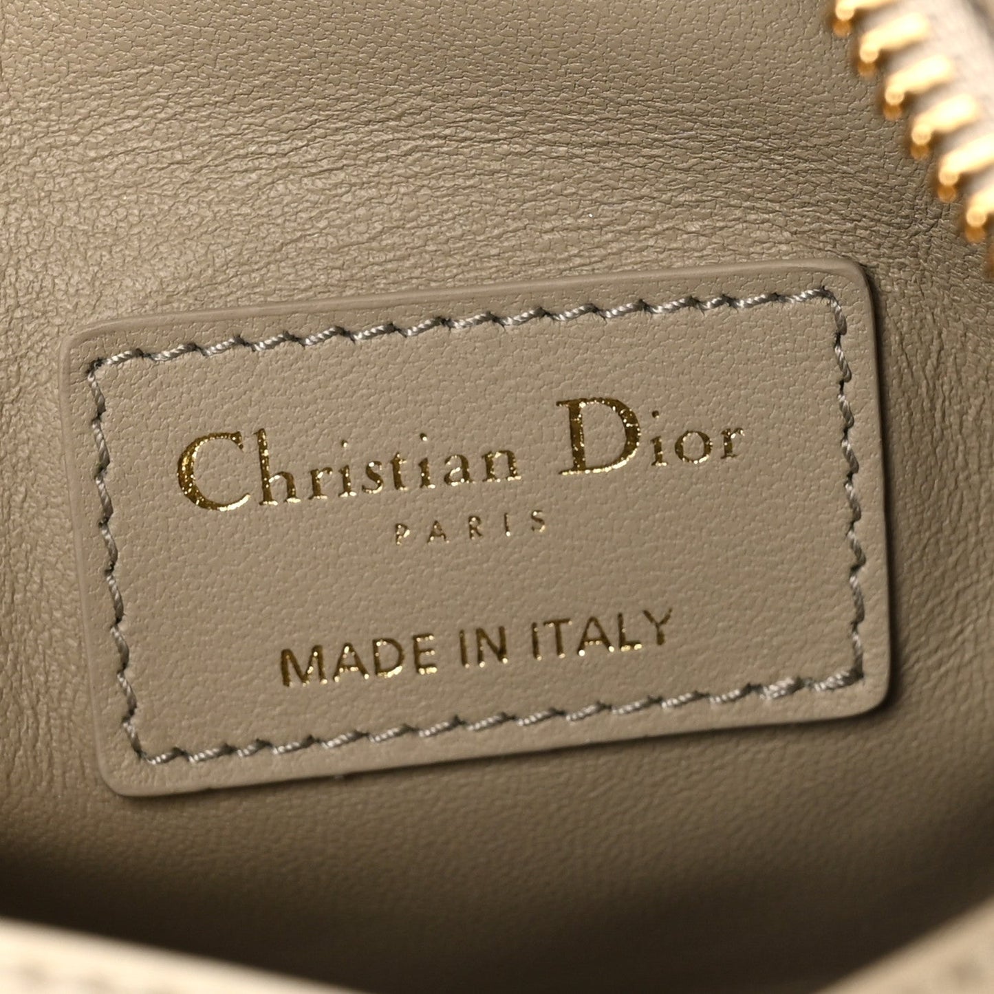 Christian Dior Calfskin Macrocannage Medium Diortravel Nomad Pouch Sand