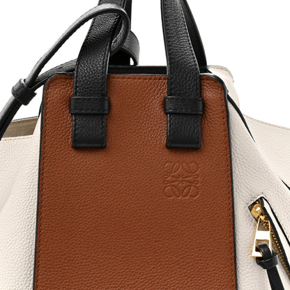 Loewe Calfskin Small Hammock Shoulder Bag Tan Ivory Black