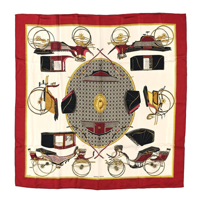 Hermes Silk Les Voitures A Transformation Scarf 90