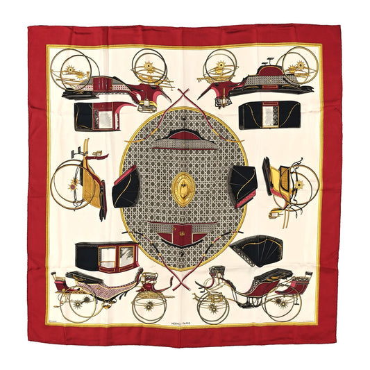 Hermes Silk Les Voitures A Transformation Scarf 90