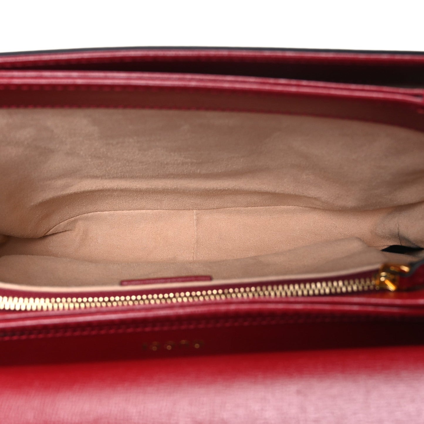 Gucci GG Supreme Monogram Azalea Calfskin Horsebit 1955 Shoulder Bag Beige Ebony New Cherry Red