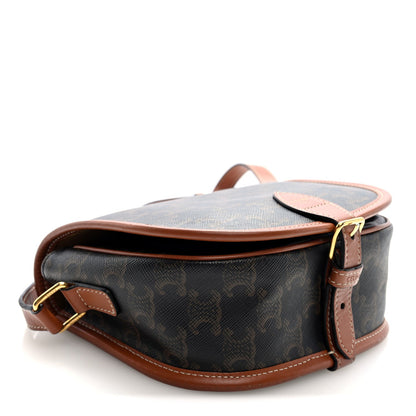 Celine Triomphe Canvas Medium Folco Bag Tan