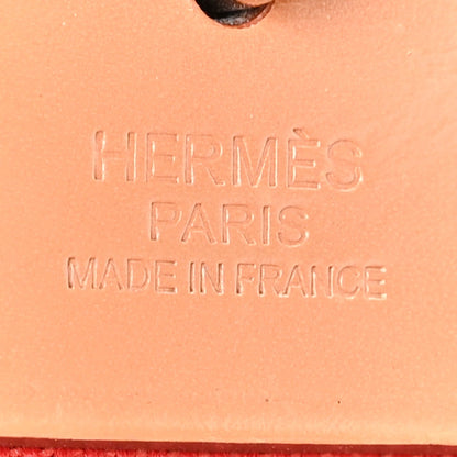 Hermes Vache Hunter Toile Herbag Zip 31 PM Rouge Tomate Natural