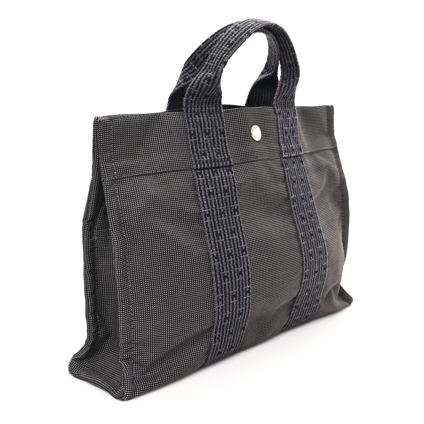 Hermes Canvas Herline PM Tote Grey