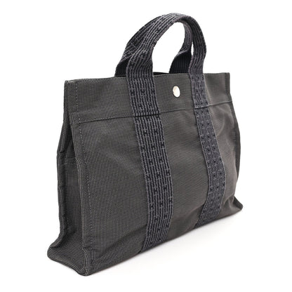 Hermes Canvas Herline PM Tote Grey