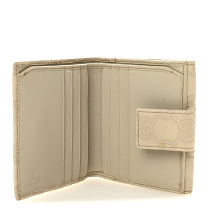 Gucci Guccissima Princy French Flap Wallet Off White