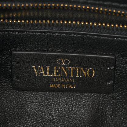 Valentino Garavani Nappa Medium Roman Stud Shoulder Bag Black