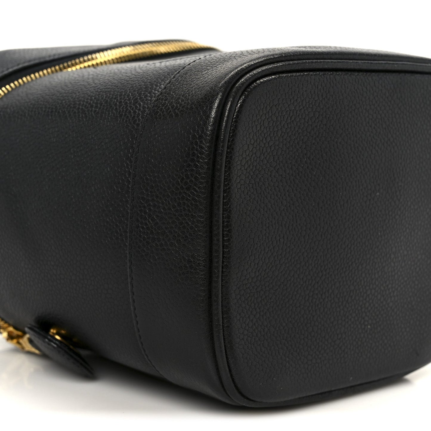 Chanel Caviar Vanity Cosmetic Case Black