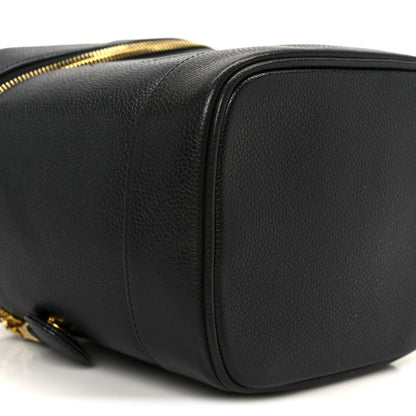 Chanel Caviar Vanity Cosmetic Case Black