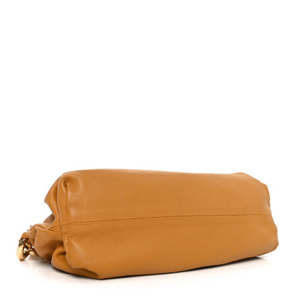 Bottega Veneta Calfskin The Pouch Chain Cammello