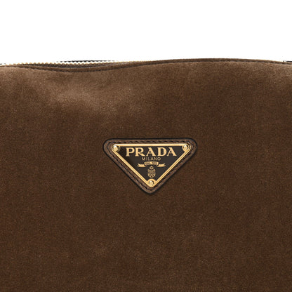 Prada Camoscio Medium Darling Shoulder Bag Cocoa Brown