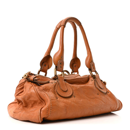 Chloe Calfskin Medium Paddington Satchel Tan