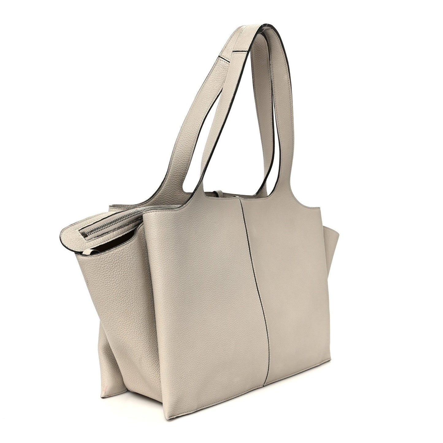 Celine Baby Grained Calfskin Medium Tri-Fold Bag Powder