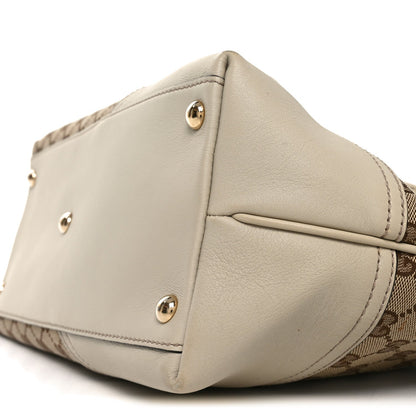 Gucci Monogram Medium New Britt Tote Off White
