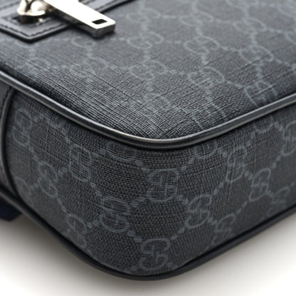 Gucci Soft GG Supreme Monogram Web Belt Bag Black Grey