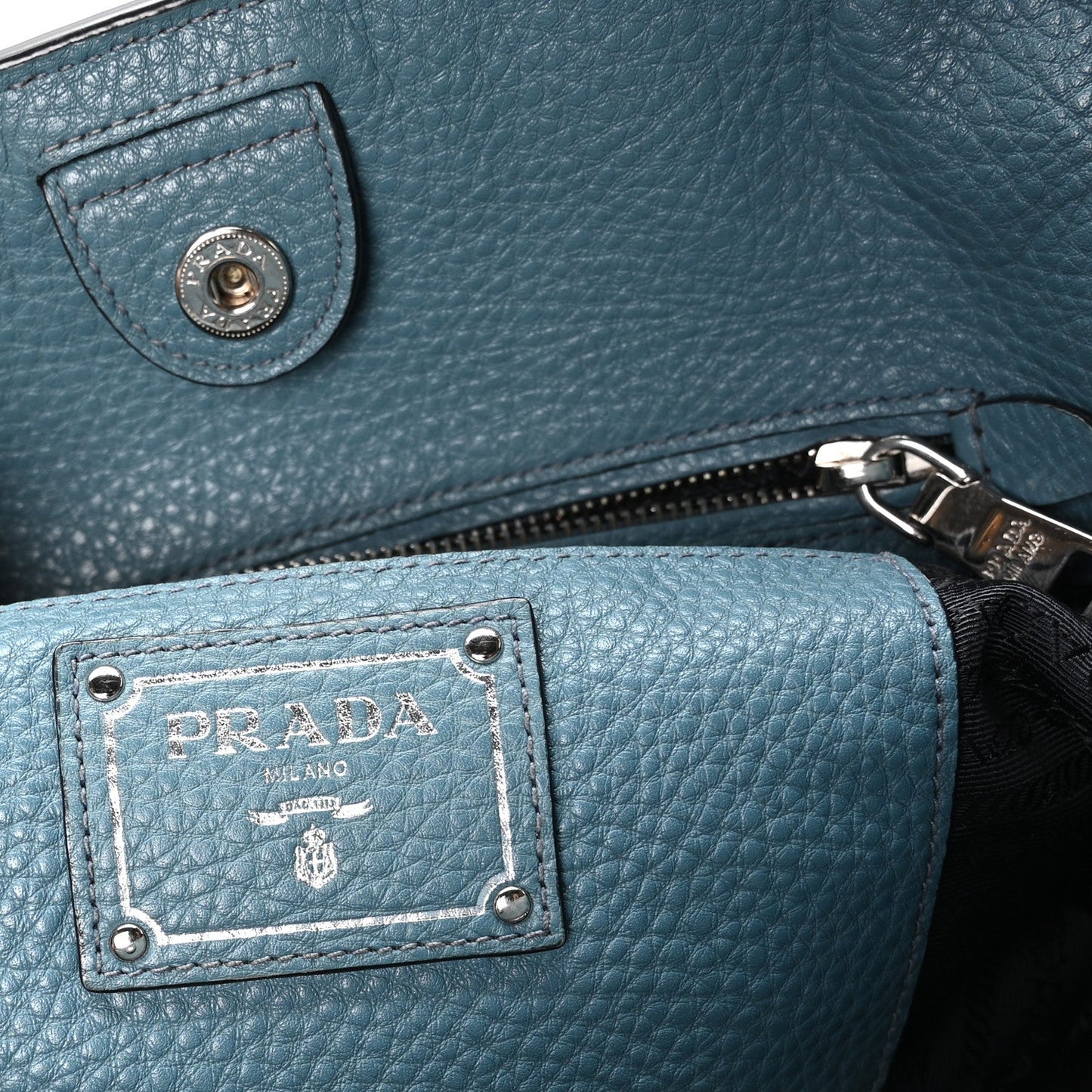 Prada Vitello Phenix Shopping Tote Marine