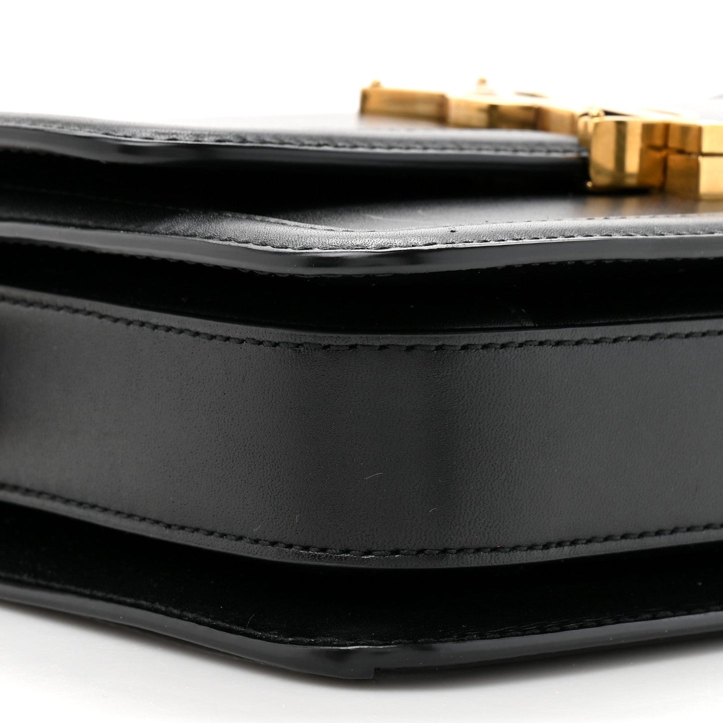 Saint Laurent Smooth Calfskin Small Solferino Satchel Black