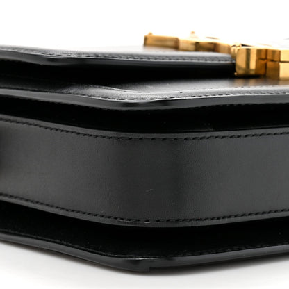 Saint Laurent Smooth Calfskin Small Solferino Satchel Black